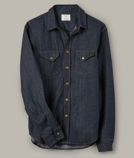Snap Button Shirt of the Day: Billy Reid Shirt - Denim Shirt