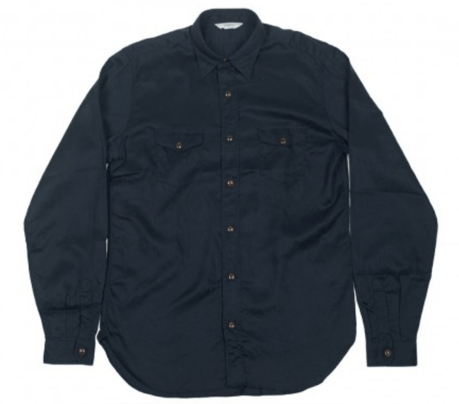 Snap Buttons Shirt of the Day: Fojito -Western snap shirt in navy blue tencel and hemp twill