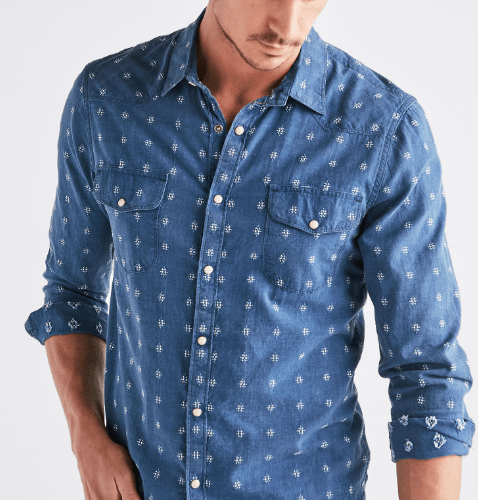 Snap Button Shirt of the Day: Lucky Brand - Indigo Dobby Western Shirt