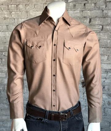Rockmount Ranch Wear Wool Western Shirt in Camel